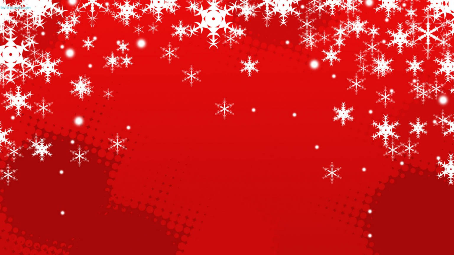 Sparkly Snowflakes Red Christmas Background Wallpaper
