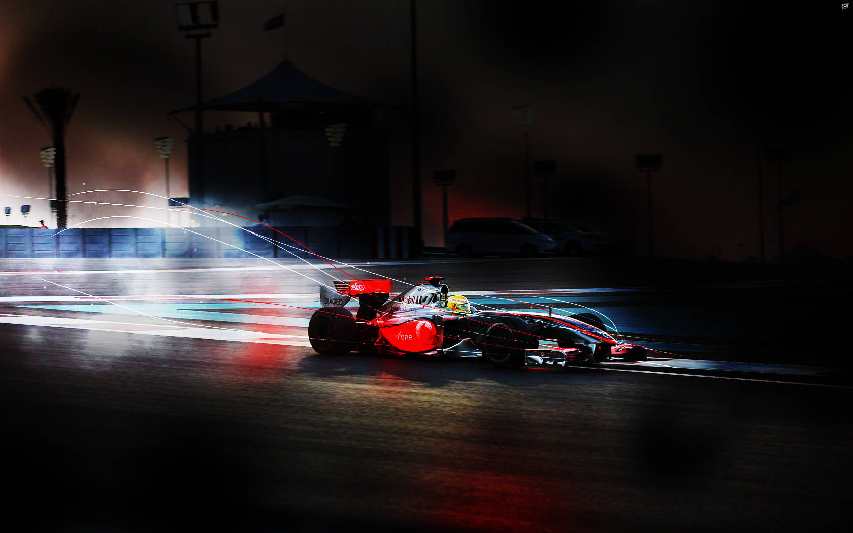 Speed And Precision Collide In Formula 1 Desktop Wallpaper