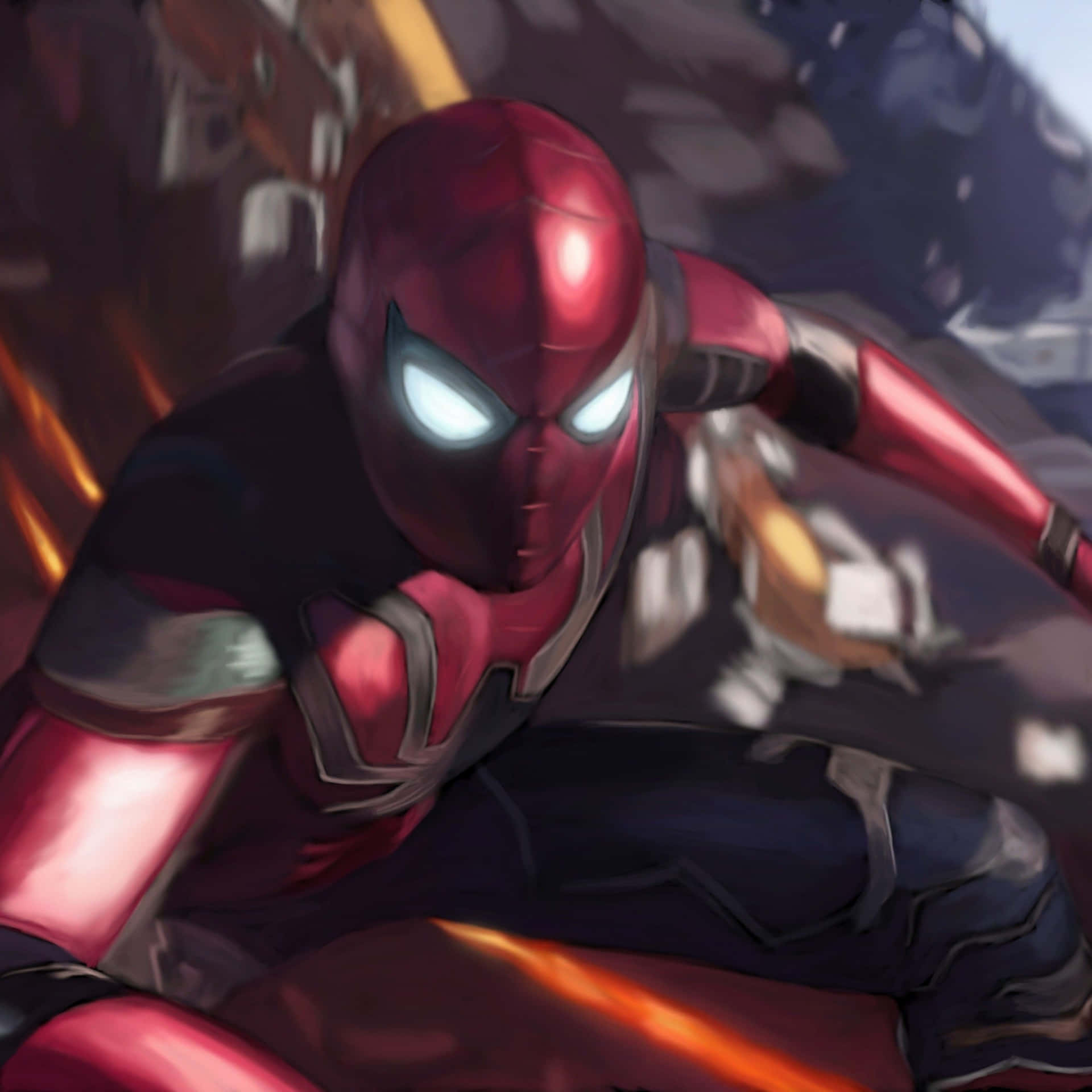 Spiderman Swinging Into Action! Wallpaper