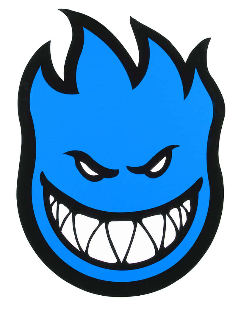 Spitfire Skate Signature Icon In Blue Wallpaper