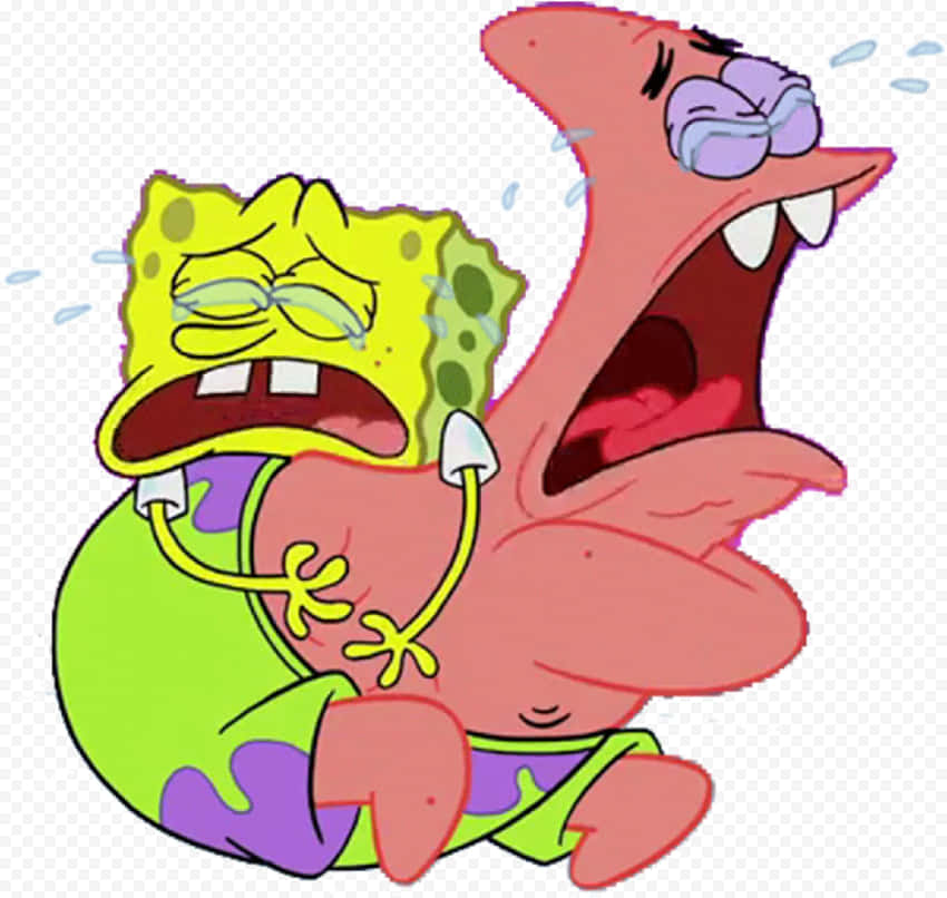 Spongebob Crying With Patrick Wallpaper