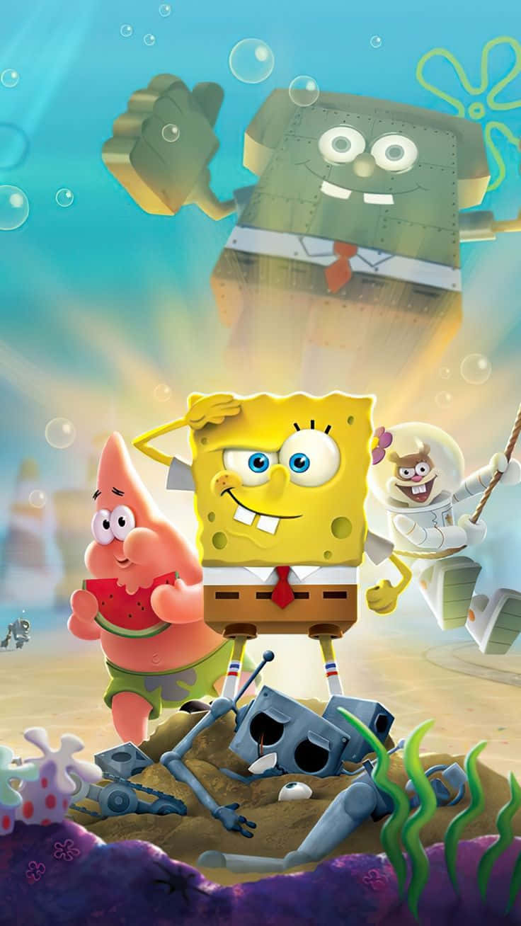 Spongebob Iphone 736 X 1308 Wallpaper