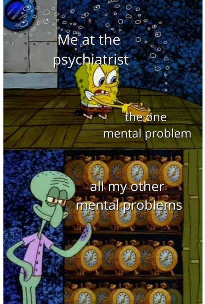Spongebob Meme Mental Problems Wallpaper