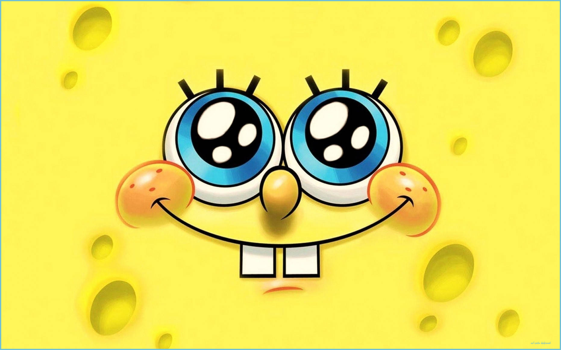 Spongebob Squarepants Smiling Funny Cartoon Wallpaper