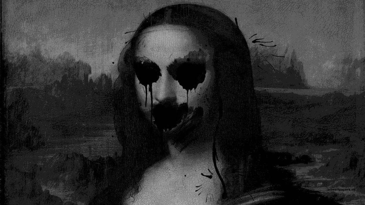 Spooky Mona Lisa Wallpaper