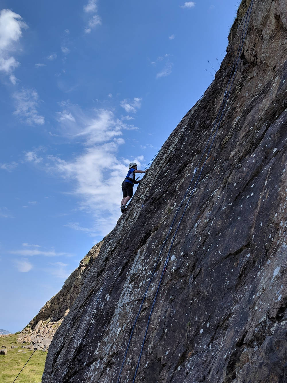 Sport Climbing In Cliff Face Wallpaper