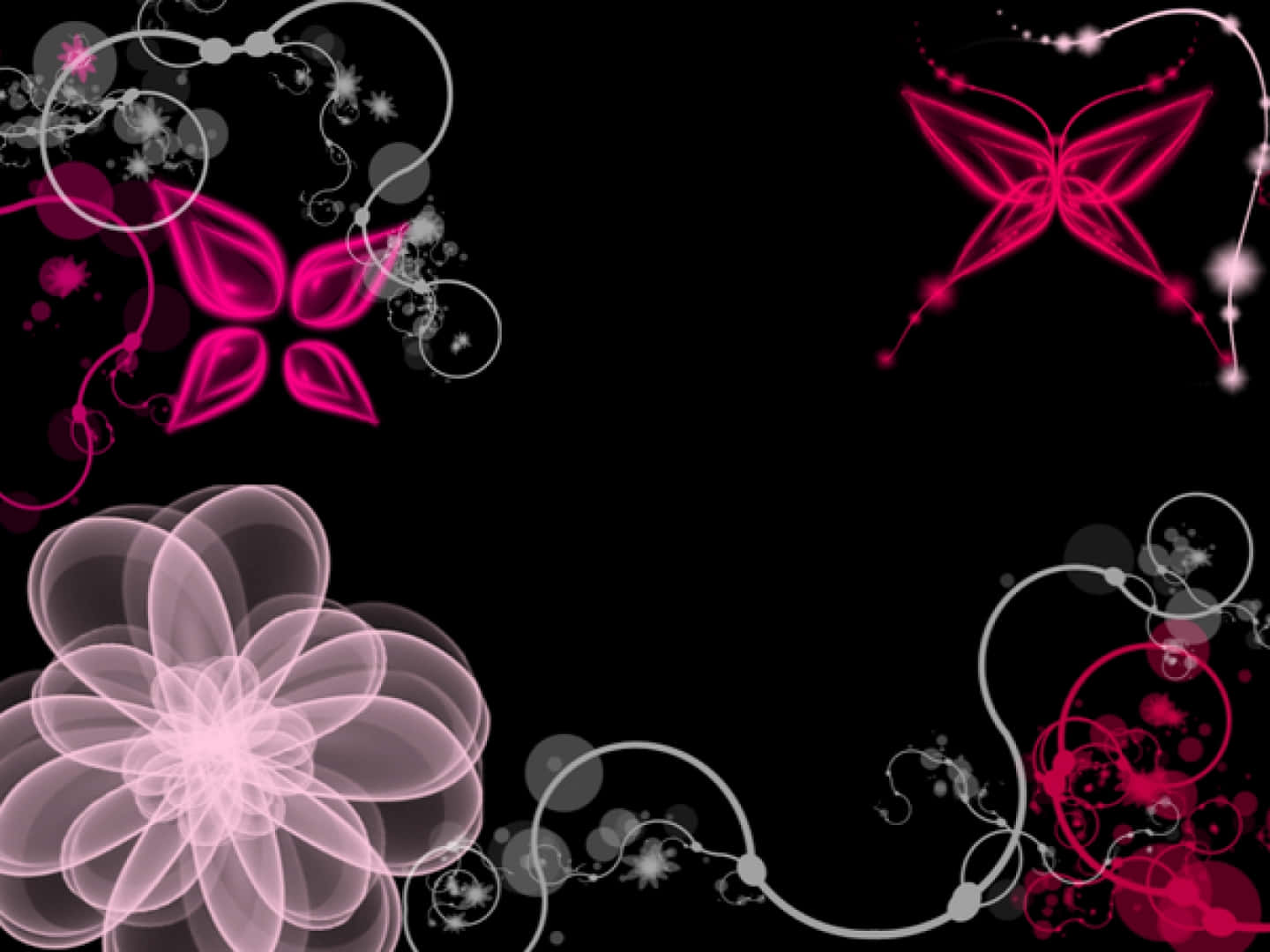 Spotted: An Elegant Overlap Of Pink, Black And White Juxtaposed In One Frame Wallpaper