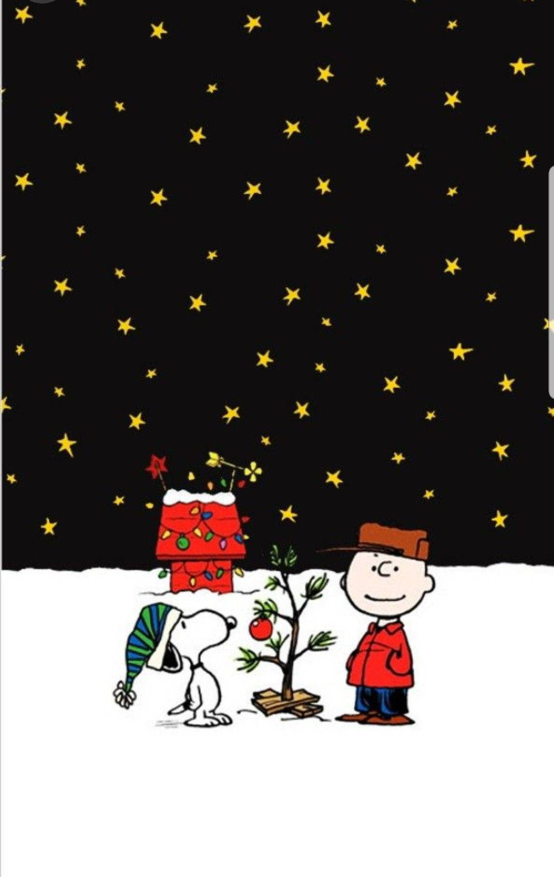 Spread Christmas Cheer With Snoopy's Festive Iphone Wallpaper! Wallpaper