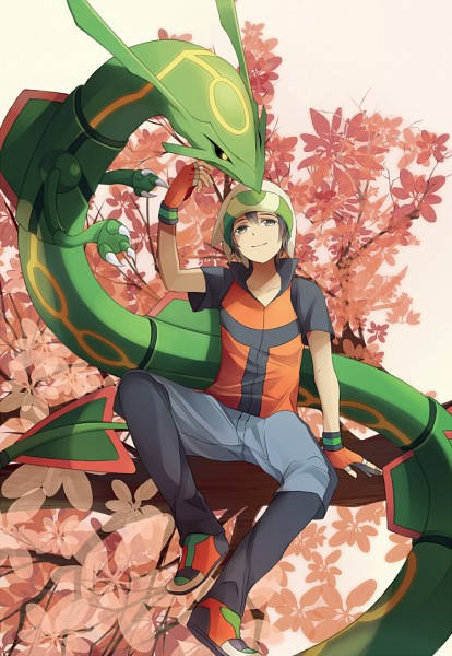 Spring Time With Rayquaza And Yuuki Wallpaper