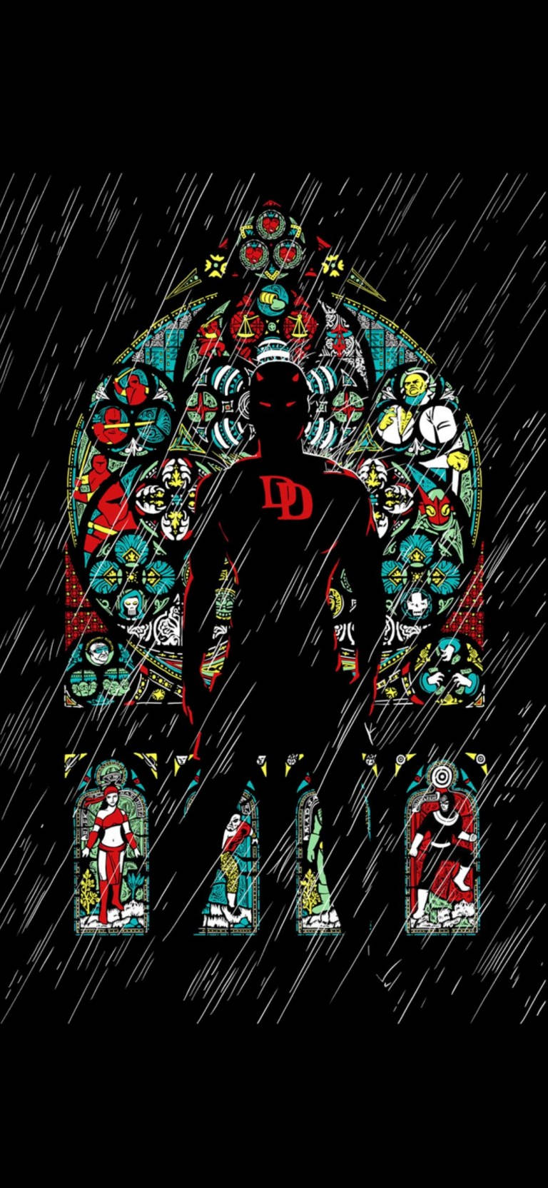Stained Glass Abstract Daredevil Wallpaper