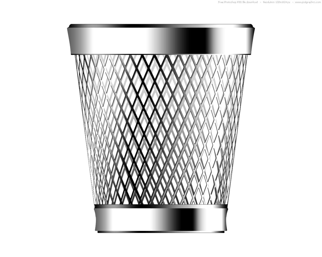 Stainless Steel Metal Mesh Trash Can Wallpaper