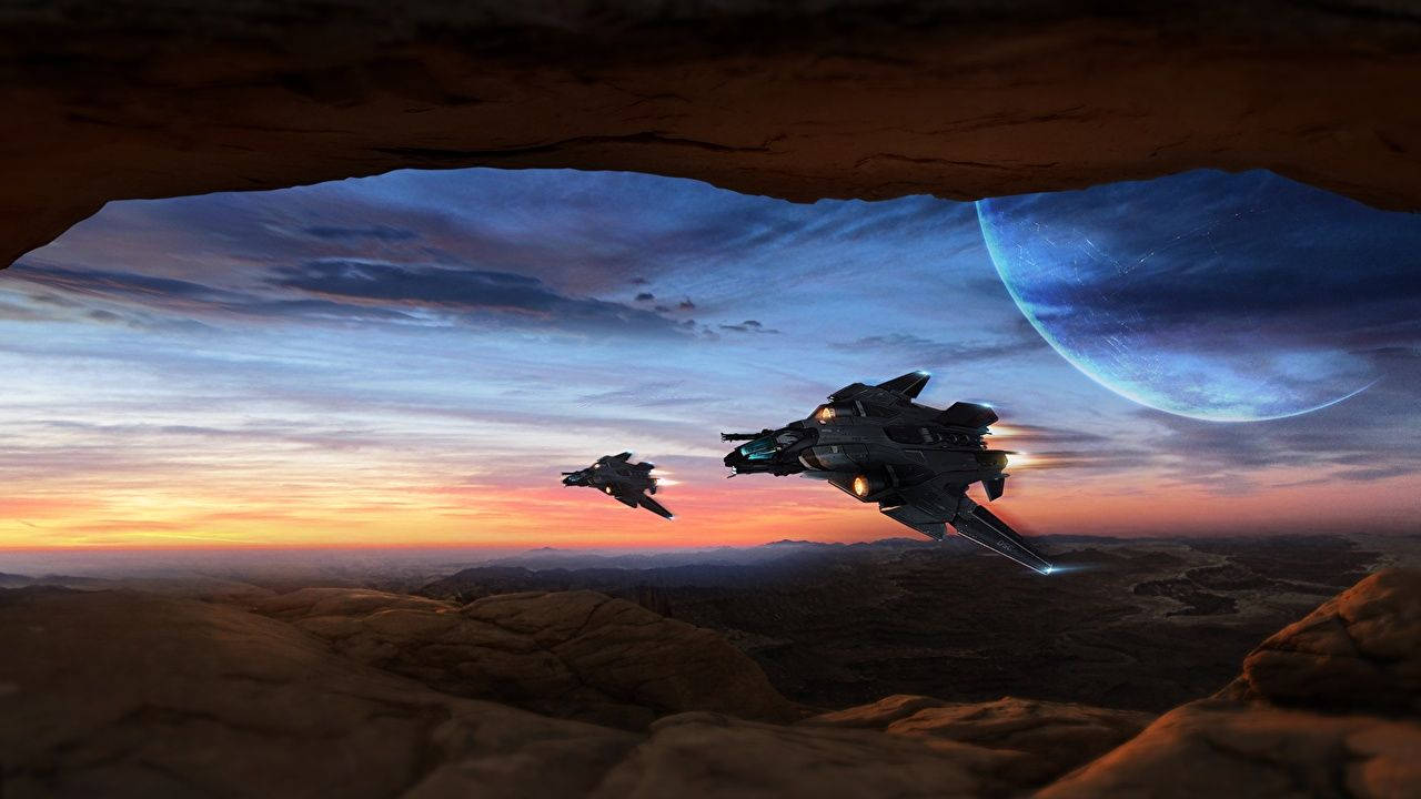 Star Citizen Fly With Sabre Wallpaper