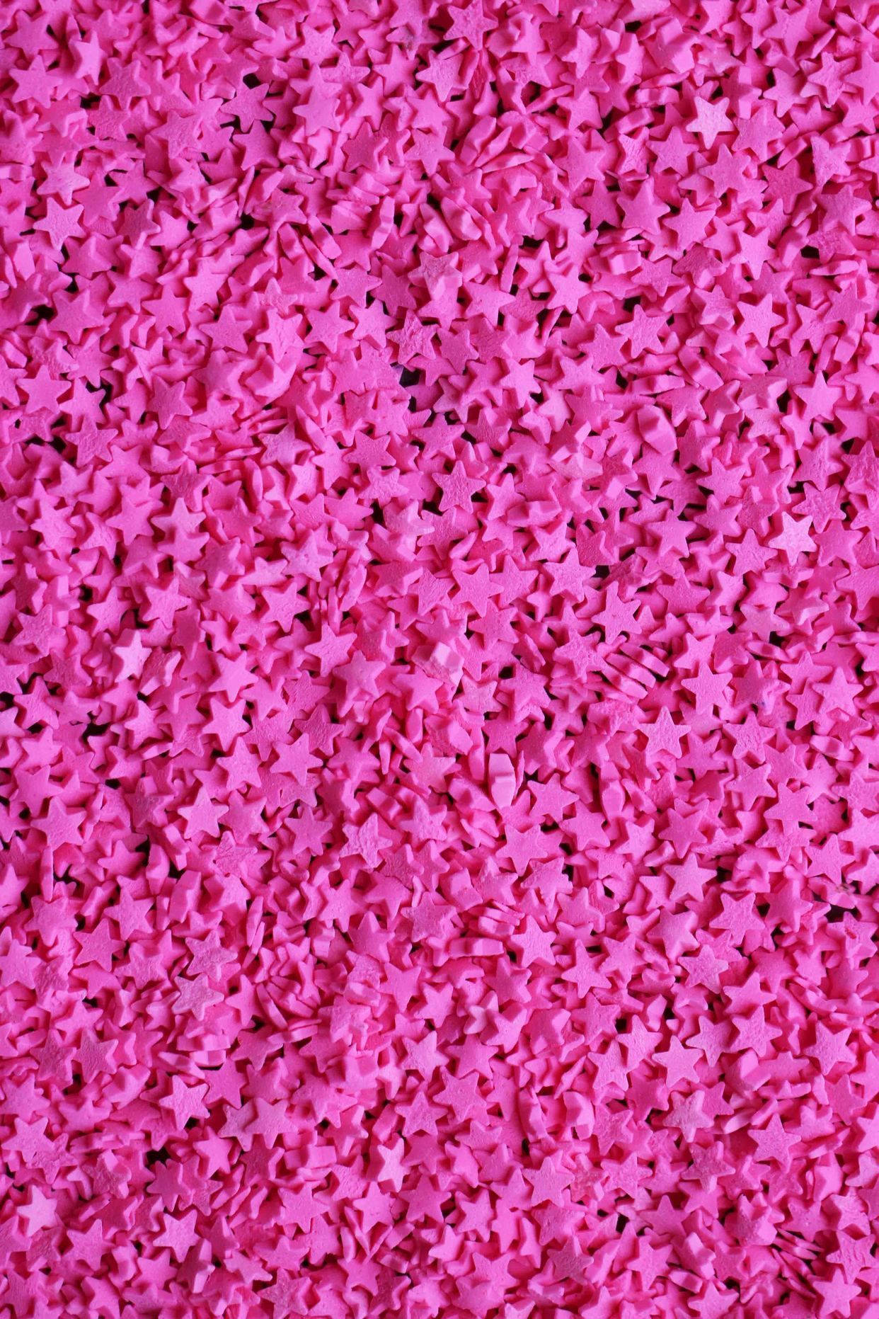 Star Cutout Shapes Hot Pink Aesthetic Wallpaper