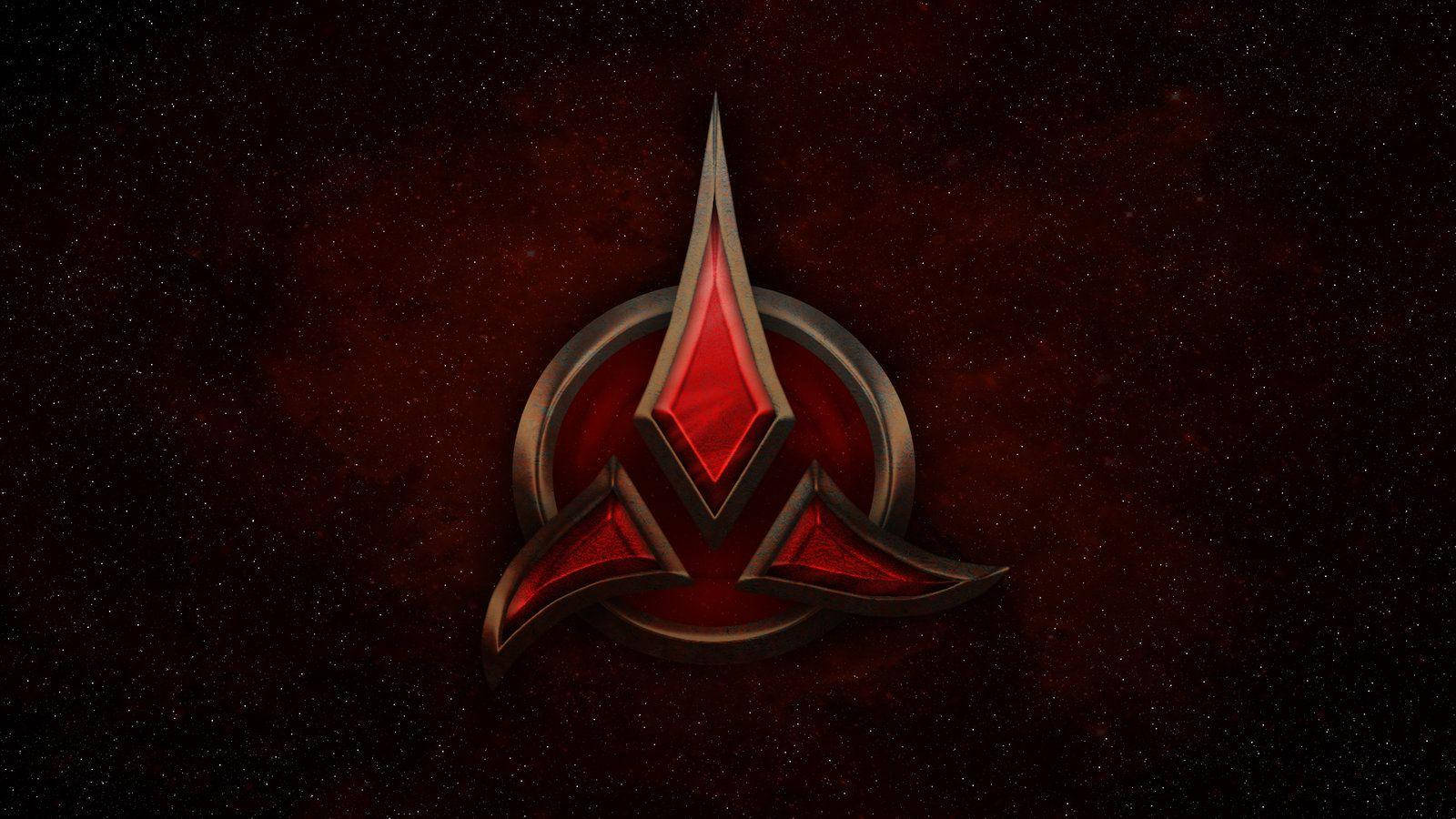 Star Trek Iphone Red Klingon Logo Wallpaper