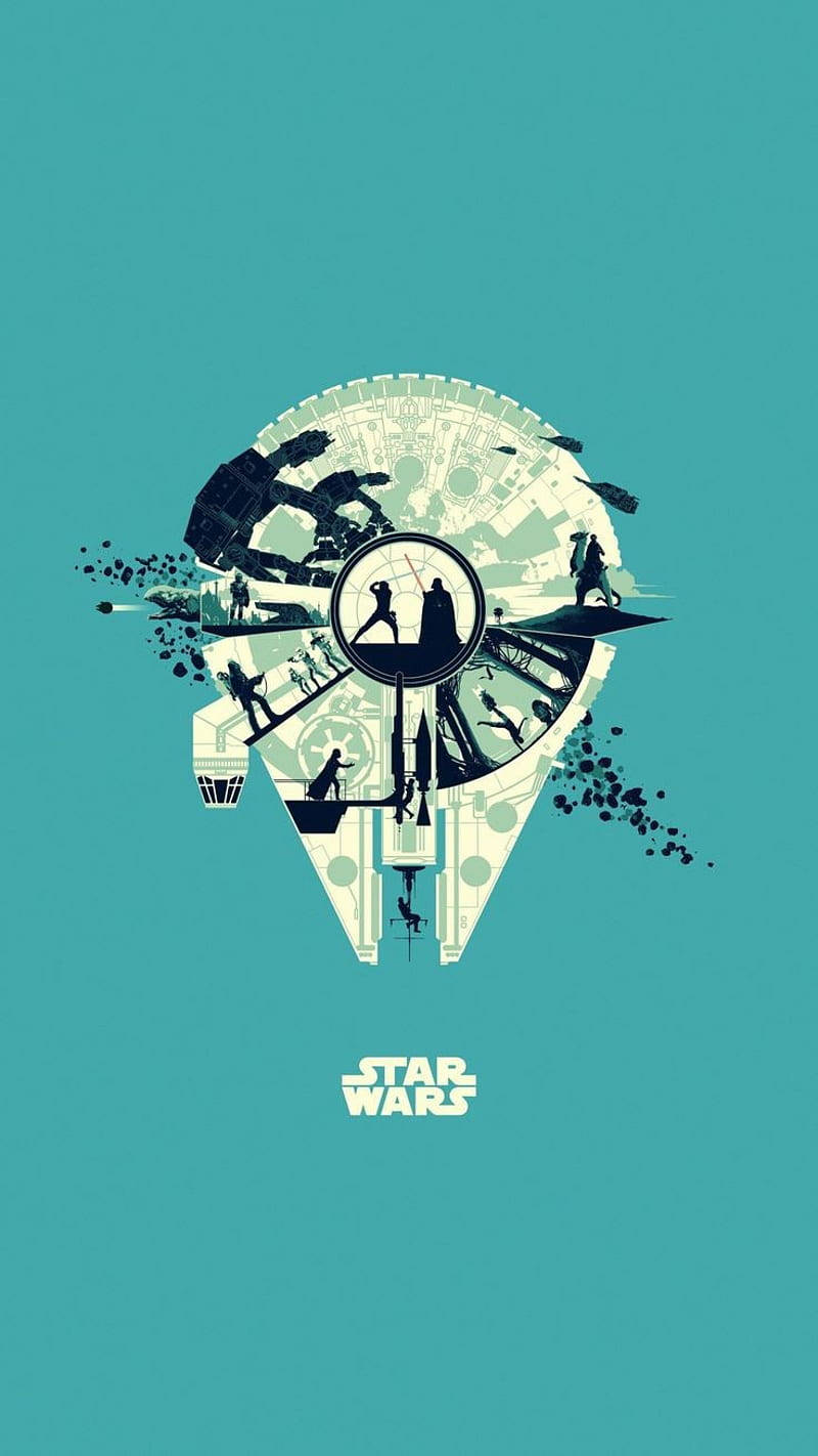 Star Wars Millennium Falcon Cool Android Vector Wallpaper