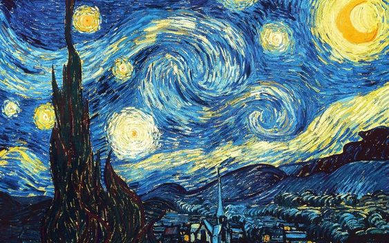 Starry Night Famous Painting Wallpaper