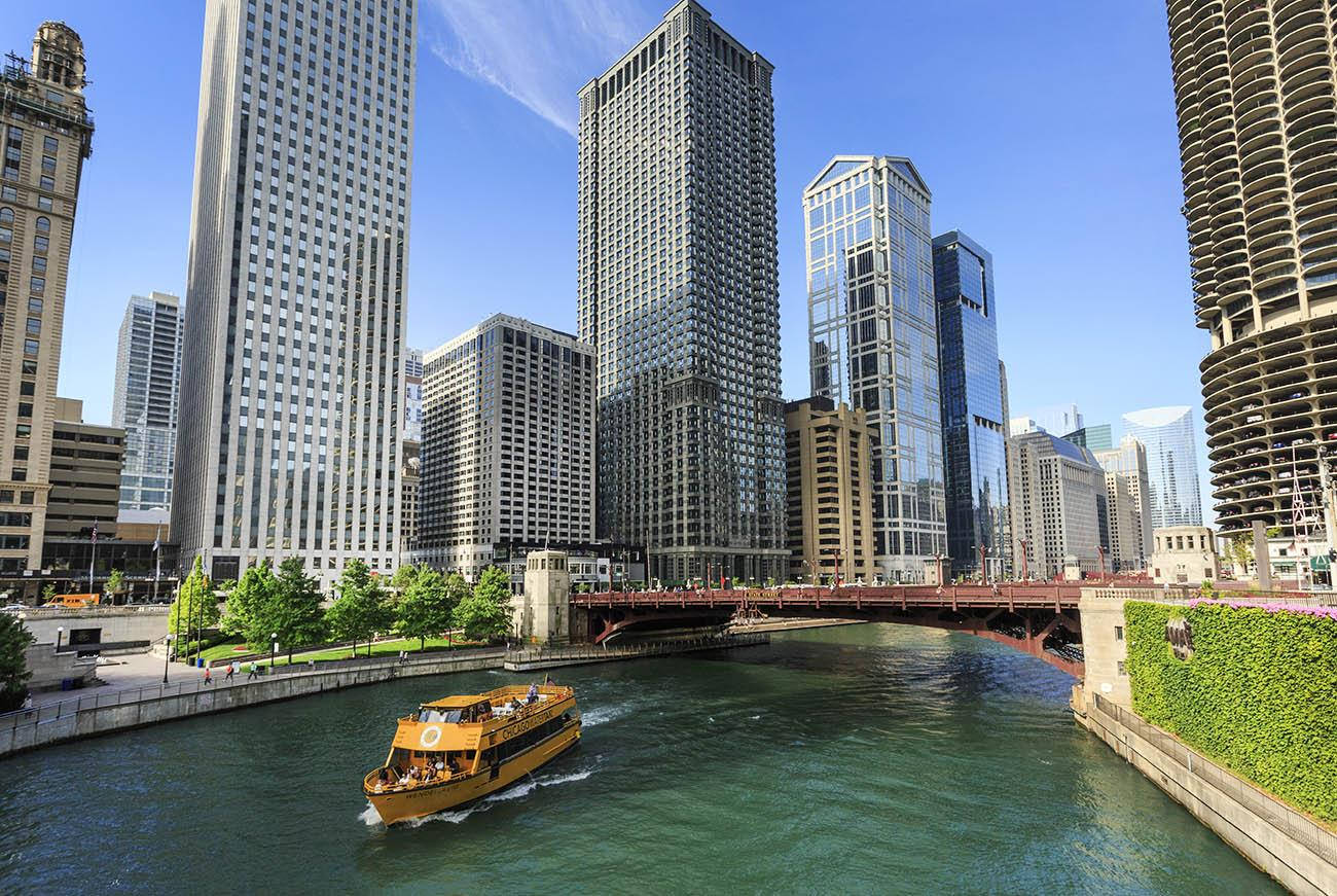 State Street Bridge Over The Chicago River, Illinois Wallpaper