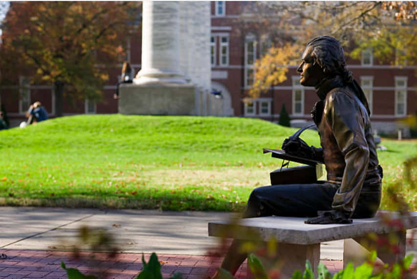 Statue Sitting On The Campus Of The University Of Missouri Wallpaper