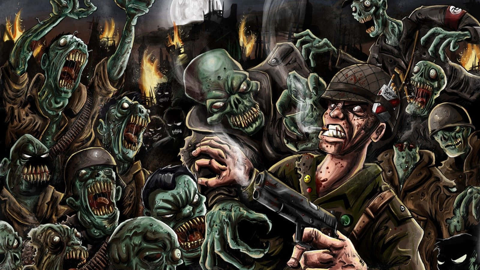 Stay Alive In The #1 Zombie Shooter Game - Call Of Duty: Zombies Wallpaper