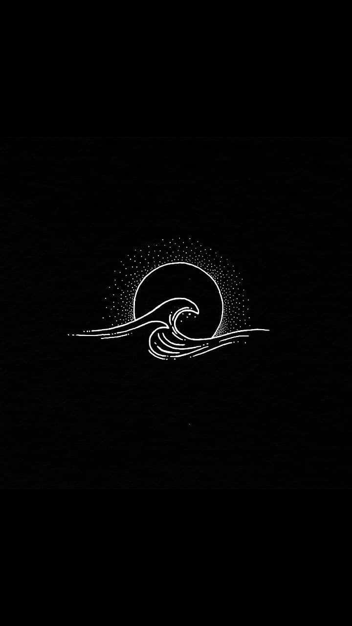 Stay Connected - A Sleek Black And White Phone Showcasing Year-round Style Wallpaper