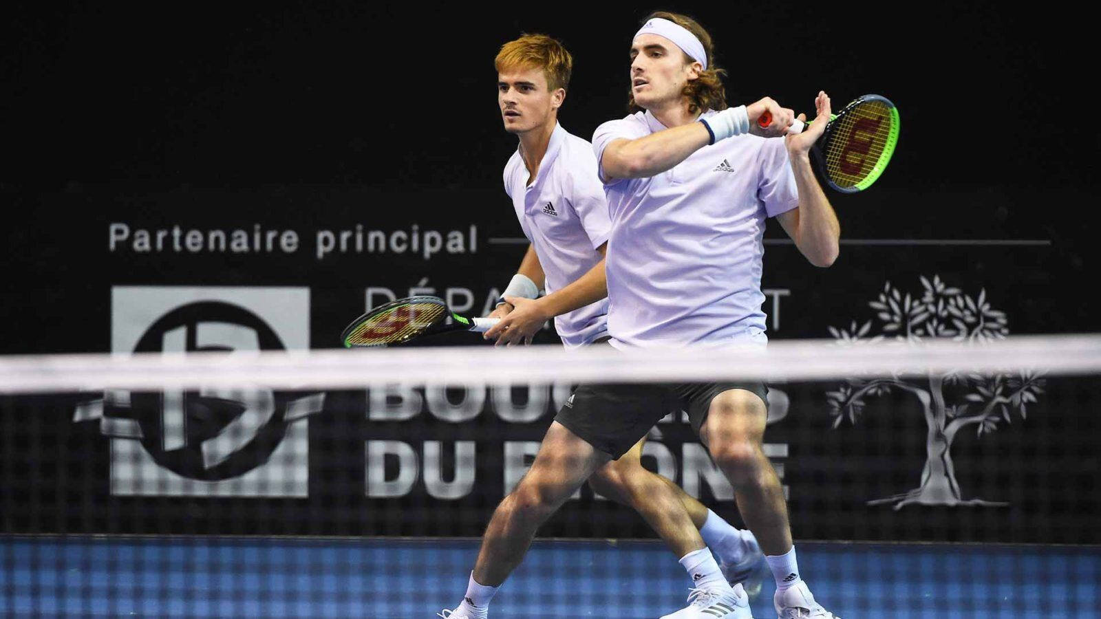 Stefanos Tsitsipas And Petros Tsitsipas Doubles Wallpaper