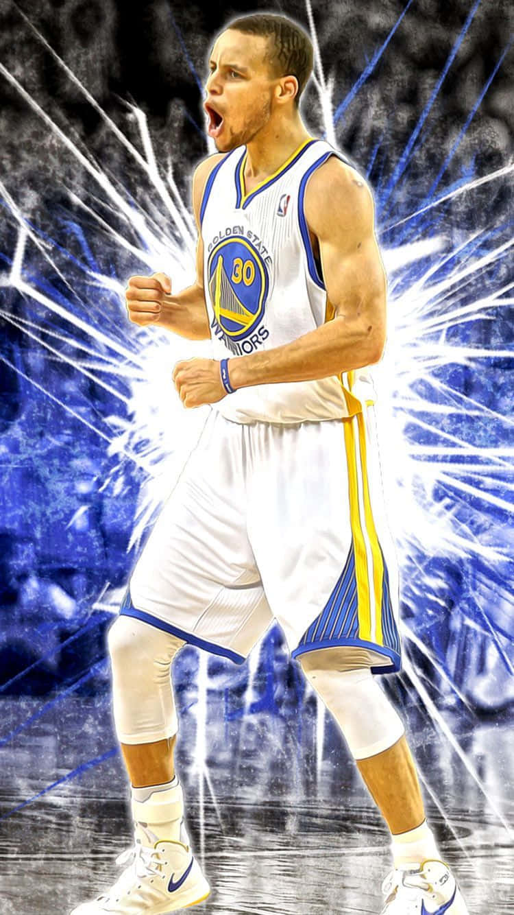 Stephen Curry Looking Cool In Blue Wallpaper