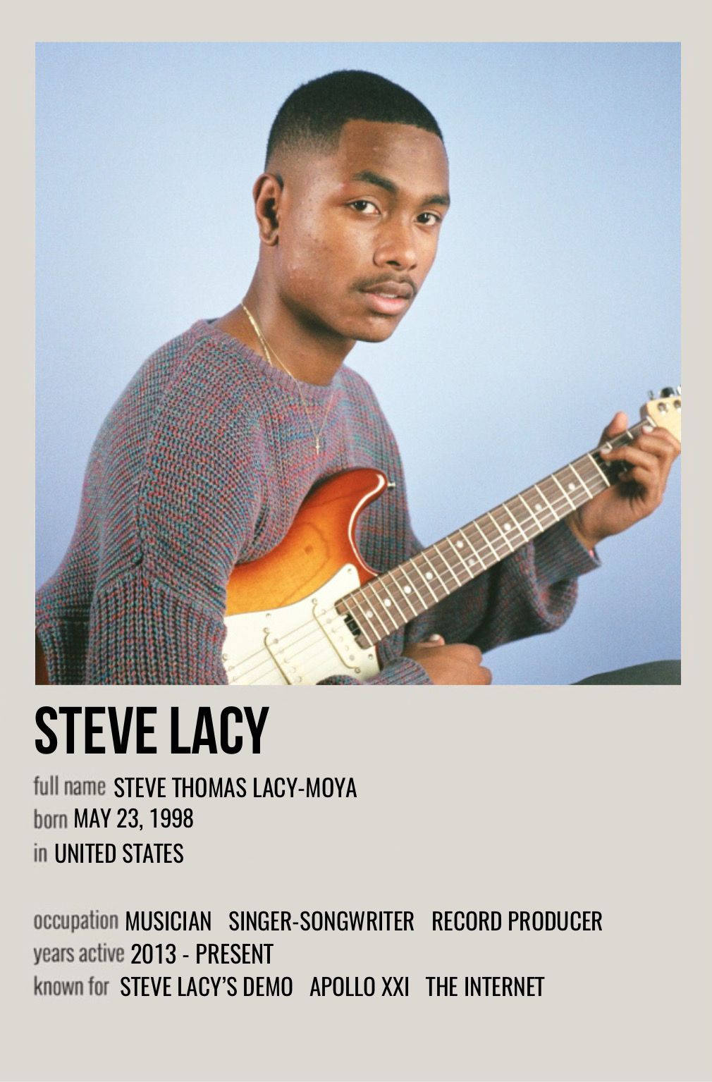 Steve Lacy In Trendy Poster Design Wallpaper