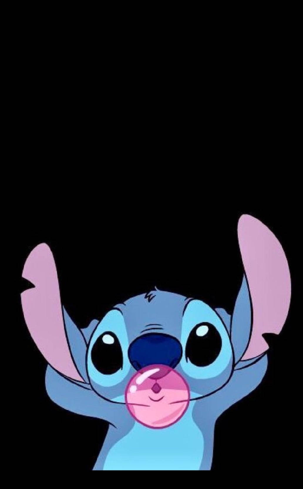 Stitch From Disney Blowing Bubblegum Wallpaper