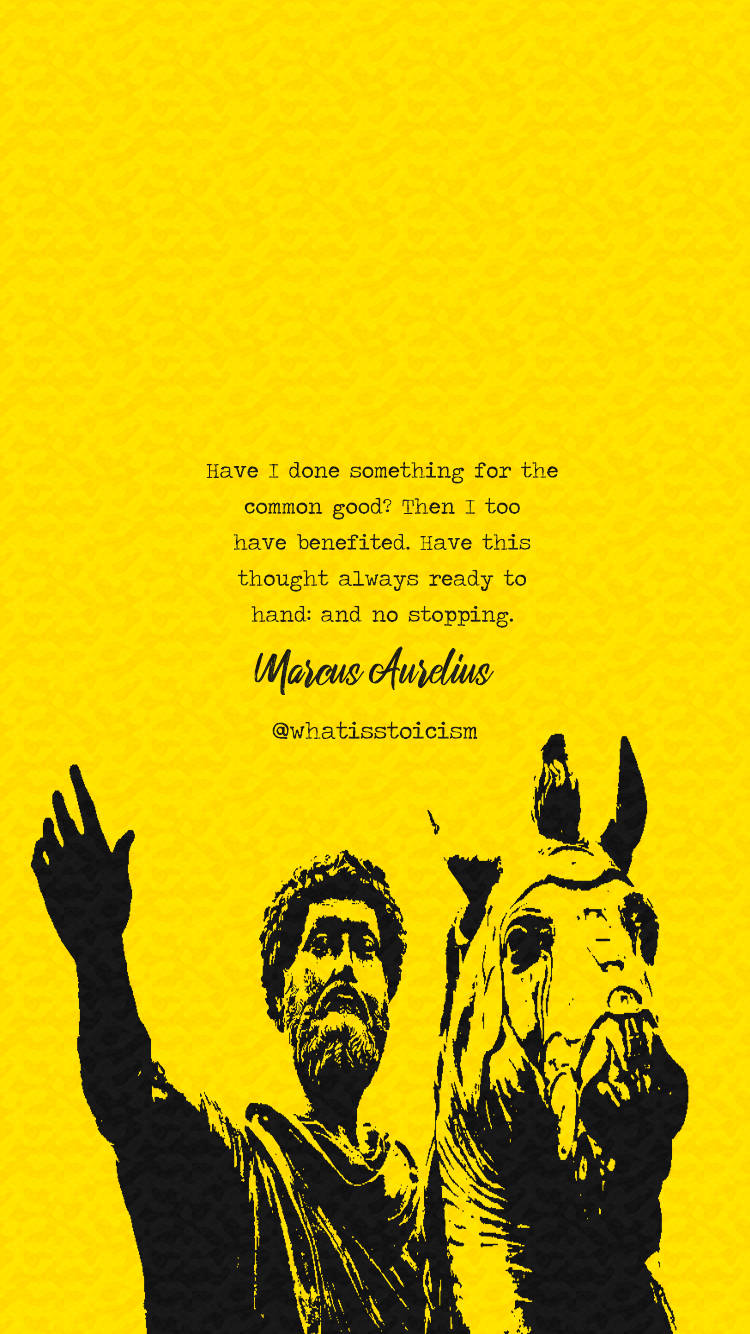 Stoicism Marcus Yellow Phone Wallpaper