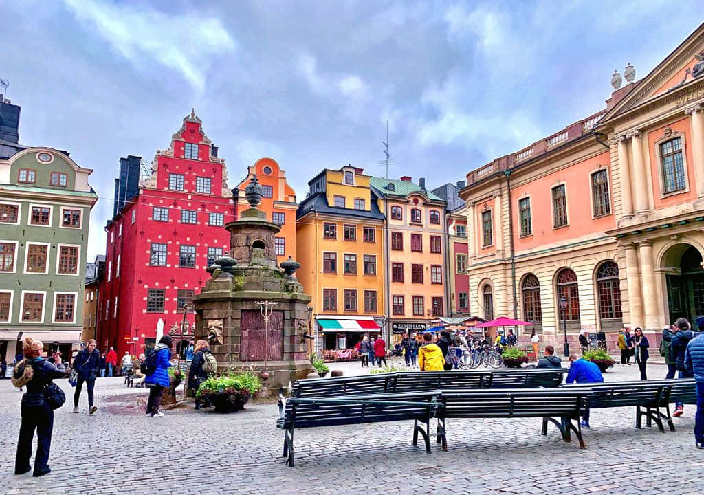 Stortorgsbrunnen Gamla Stan Monument Wallpaper