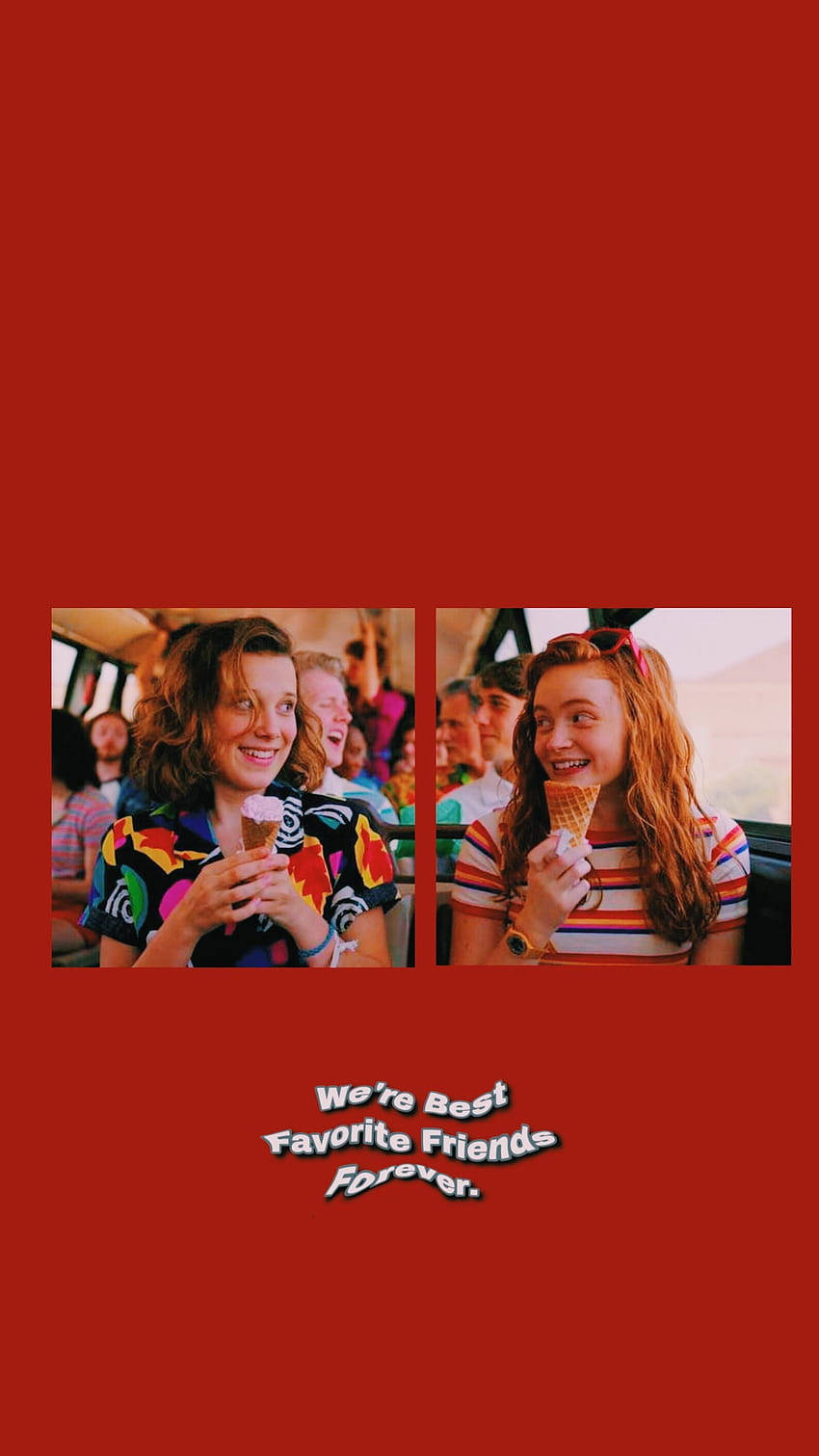 Stranger Things Aesthetic Best Friends Wallpaper