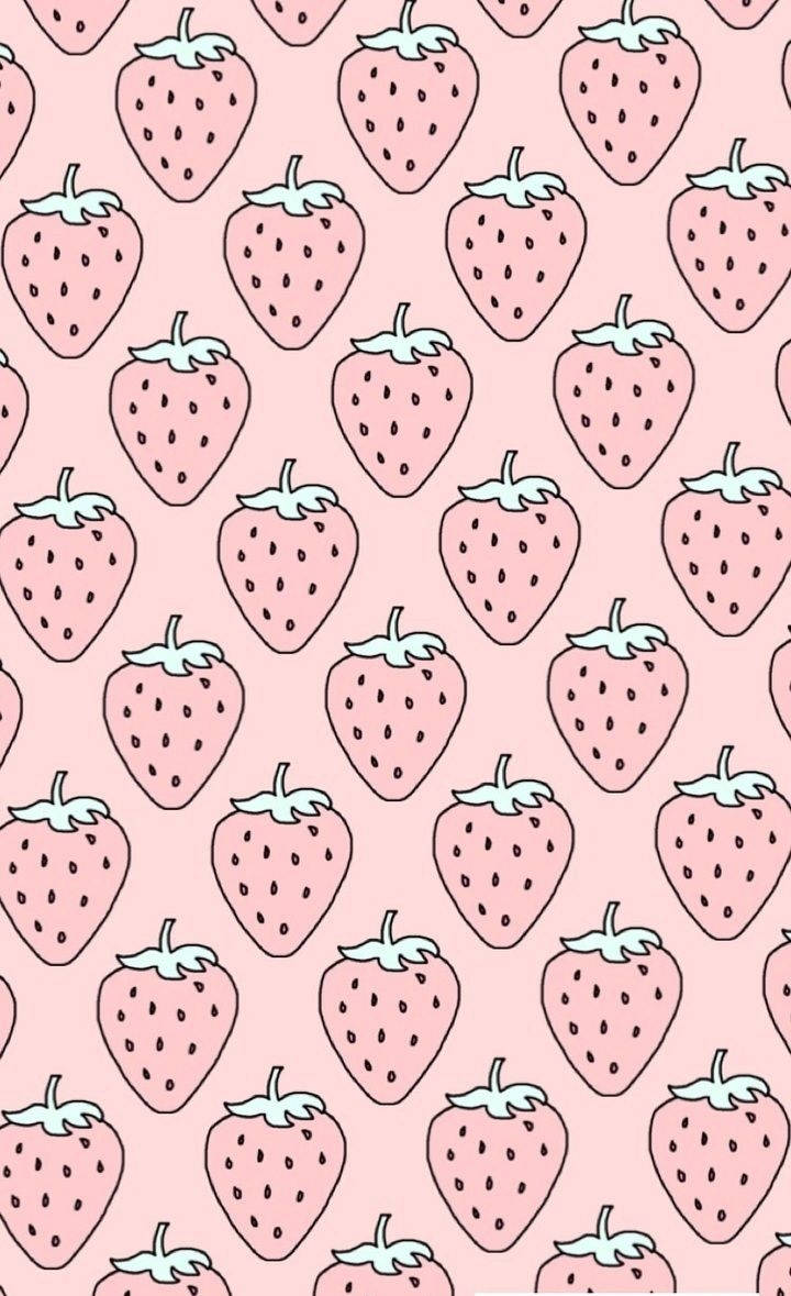 Strawberry Aesthetic Iphone Screen Wallpaper