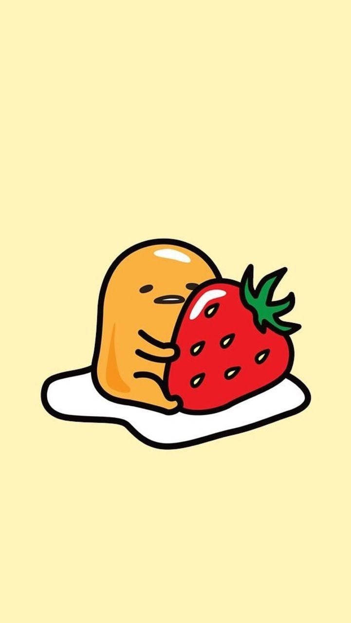 Strawberry And Gudetama Aesthetic Wallpaper