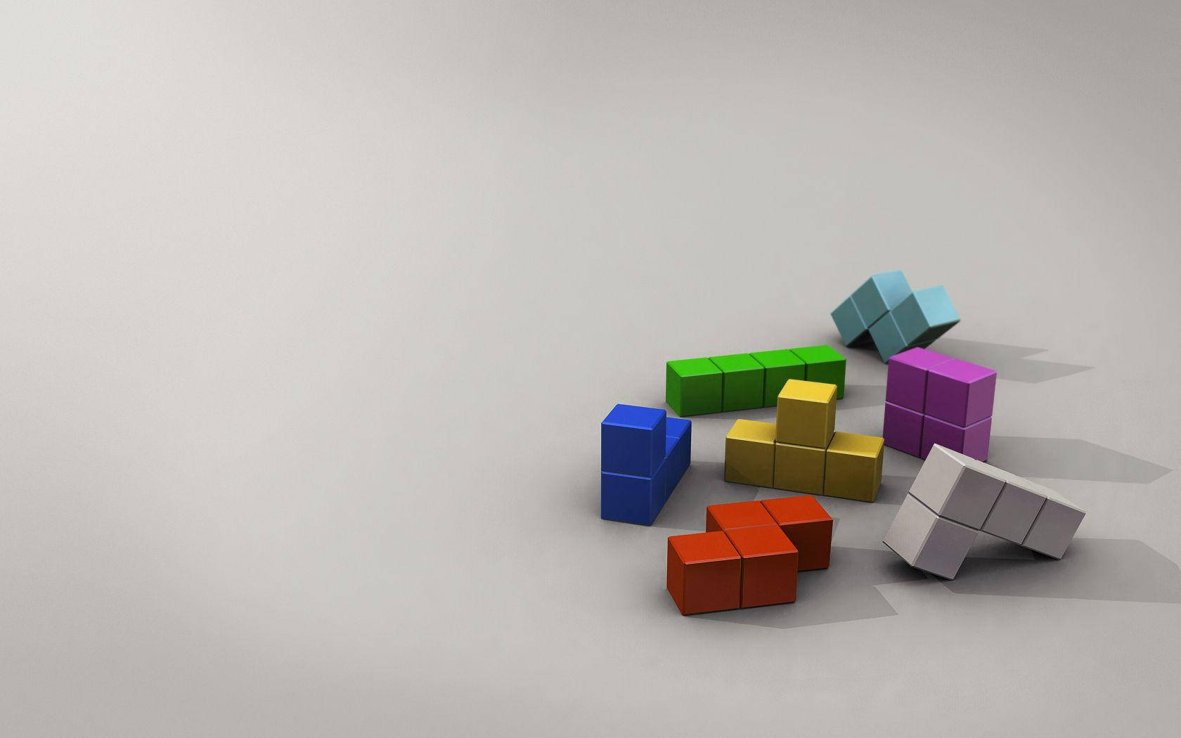 Striking 3d Tetris Blocks Image Wallpaper