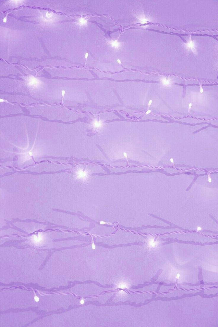 String Lights Pastel Purple Tumblr Wallpaper