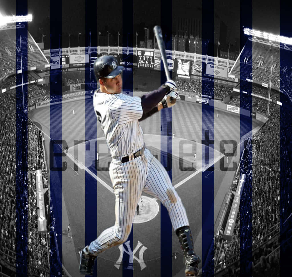 Striped Derek Jeter Background Wallpaper