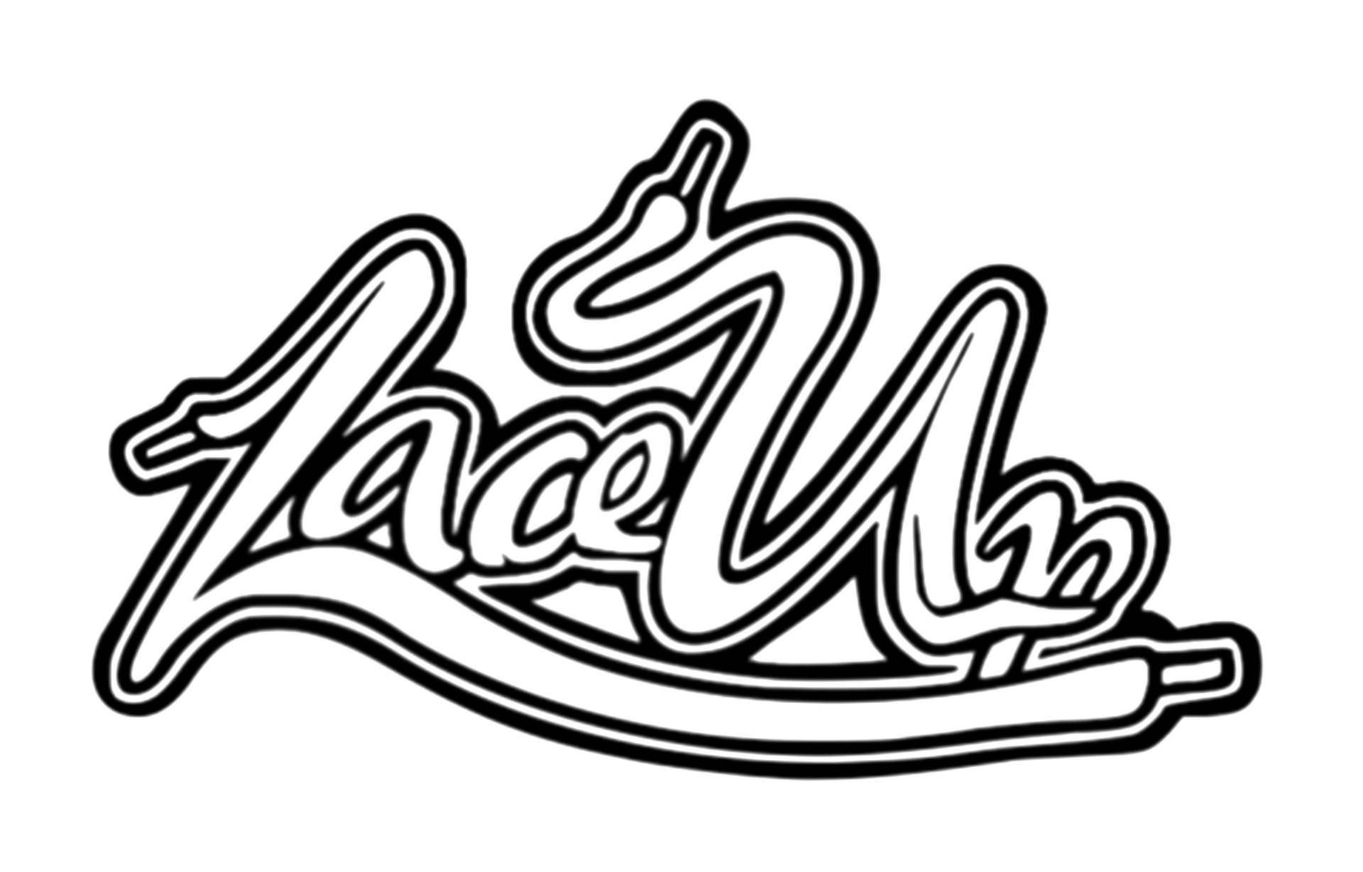Stroked Lace Up Logo Wallpaper