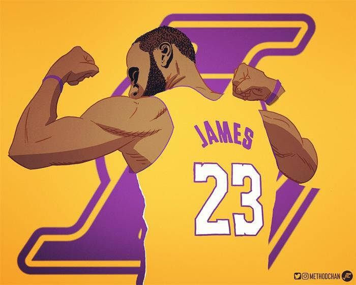 Strong Lebron James Lakers Jersey Wallpaper