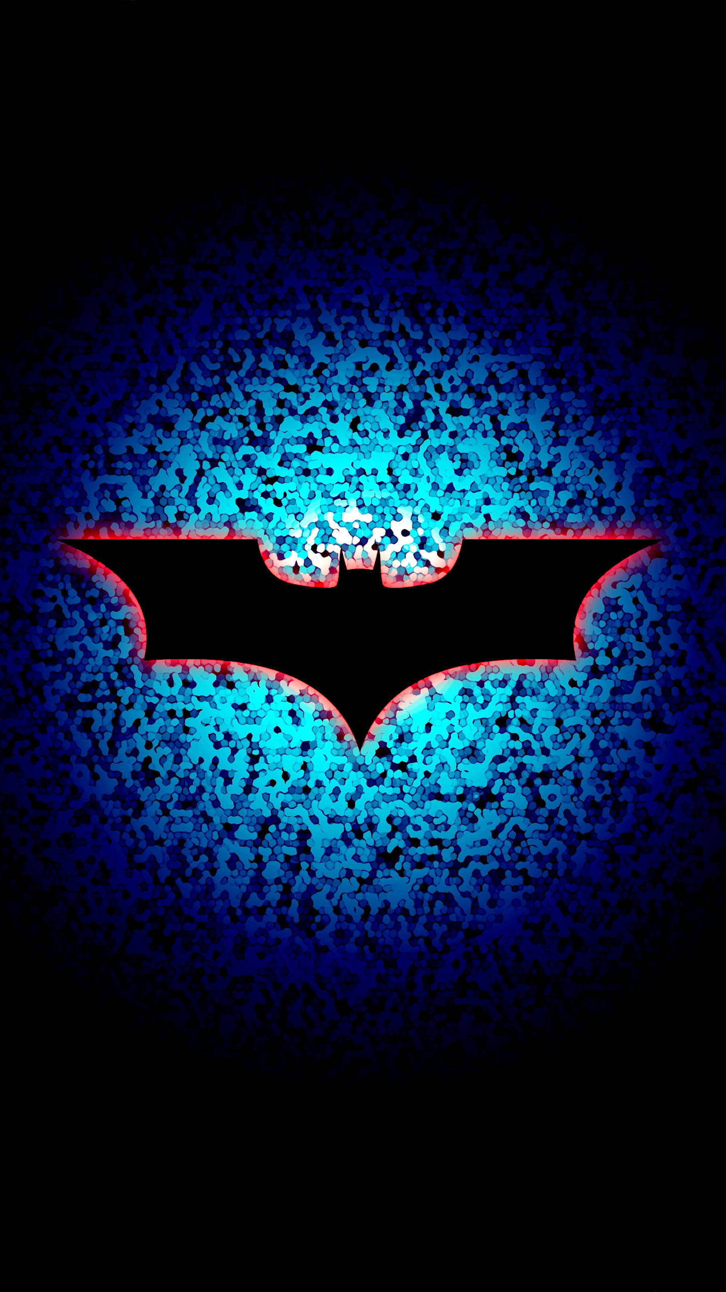 Stunning Blue Mosaic Batman Logo Iphone Wallpaper Wallpaper
