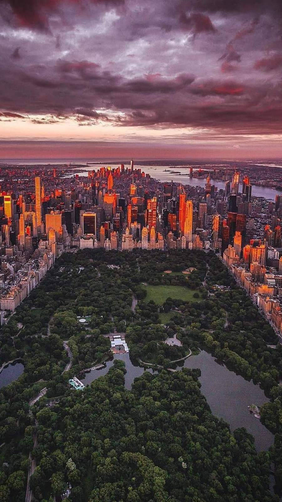 Stunning Hd View Of New York Cityscape On Iphone Wallpaper