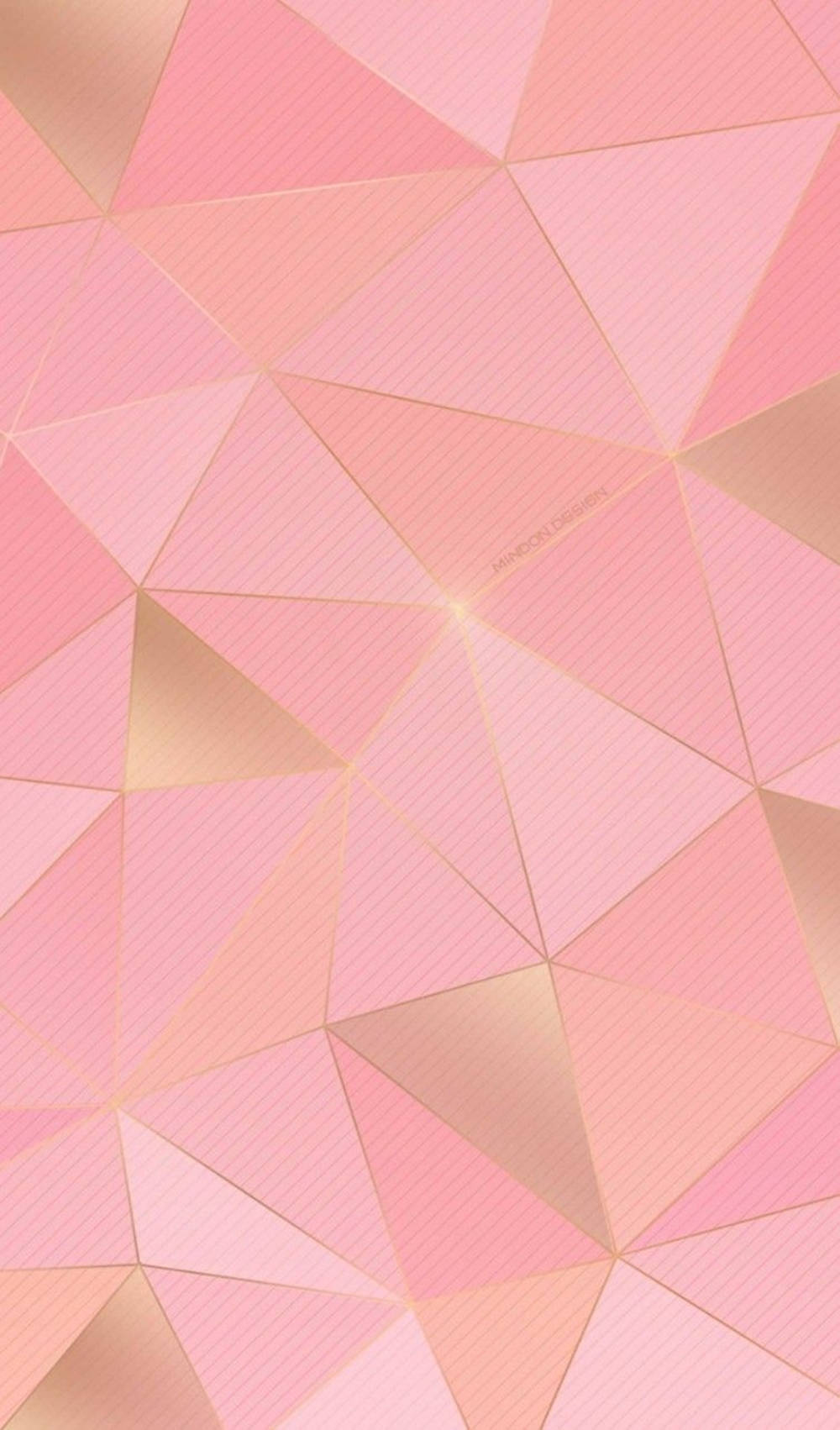 Stunning Rose Gold Ipad Displayed Amidst Intricate Geometric Triangles Wallpaper