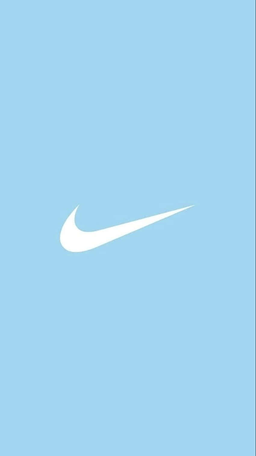 Stylish Blue Nike Sneakers Wallpaper