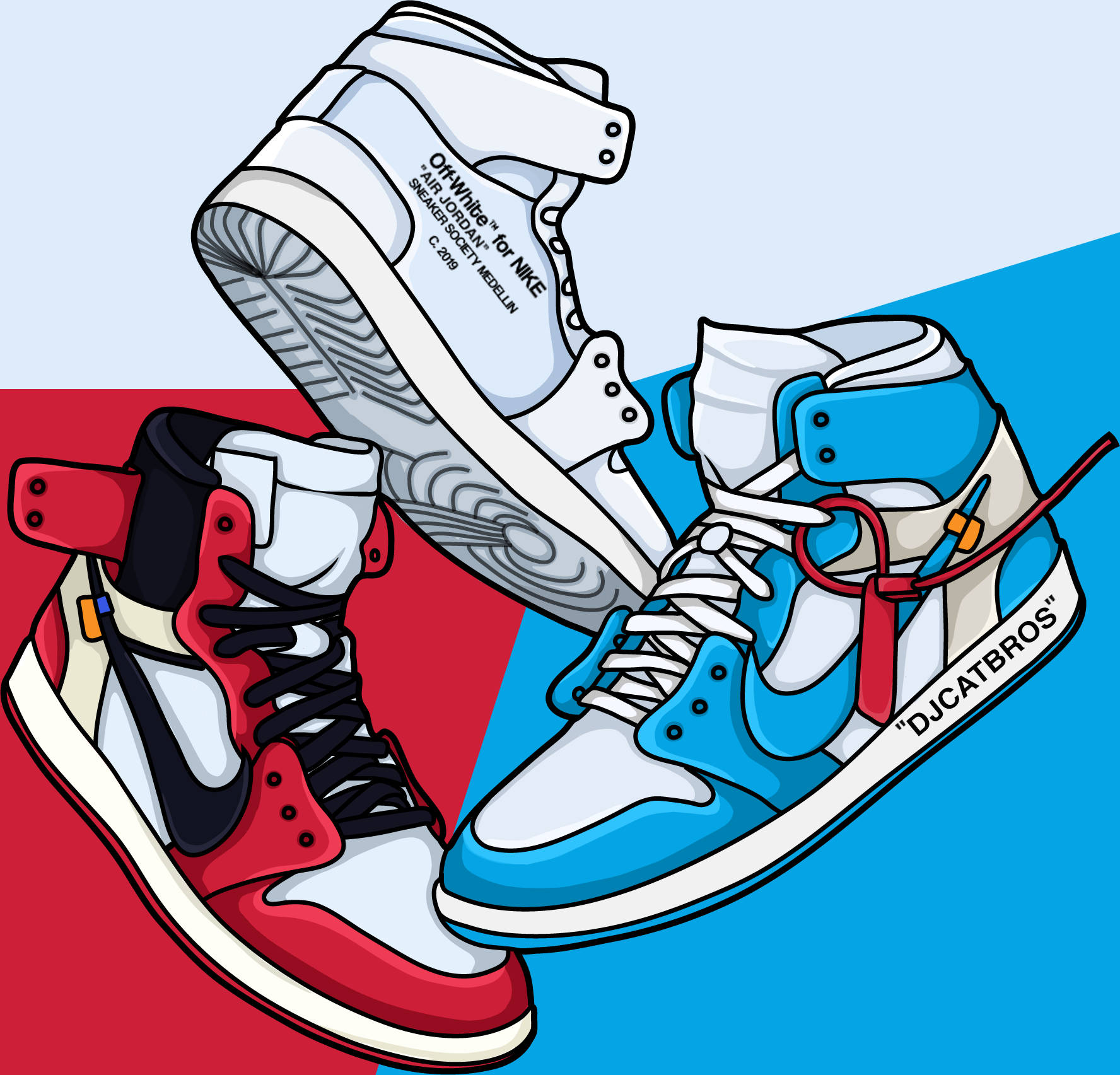 Stylish Cartoon Shoe Wallpaper