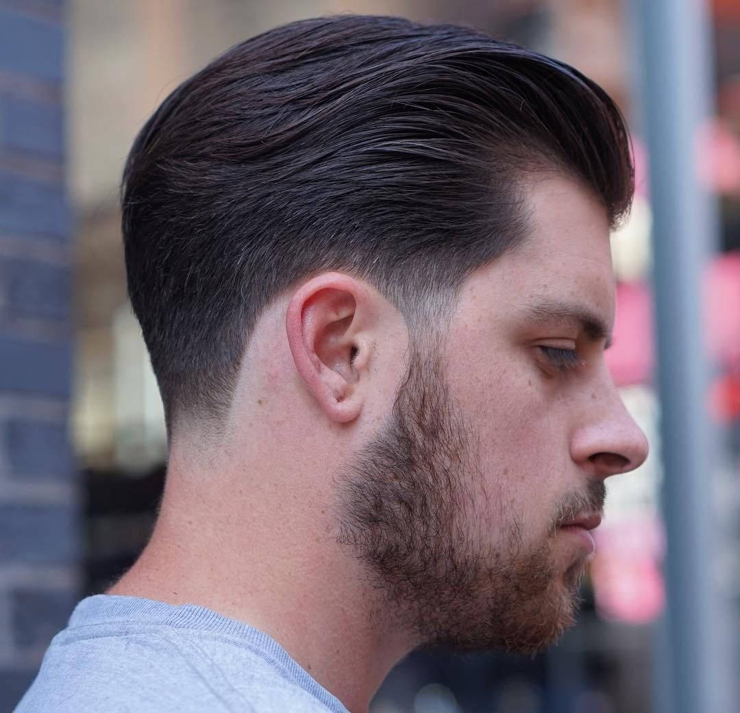 Stylish Men's Taper Fade Haircut Wallpaper
