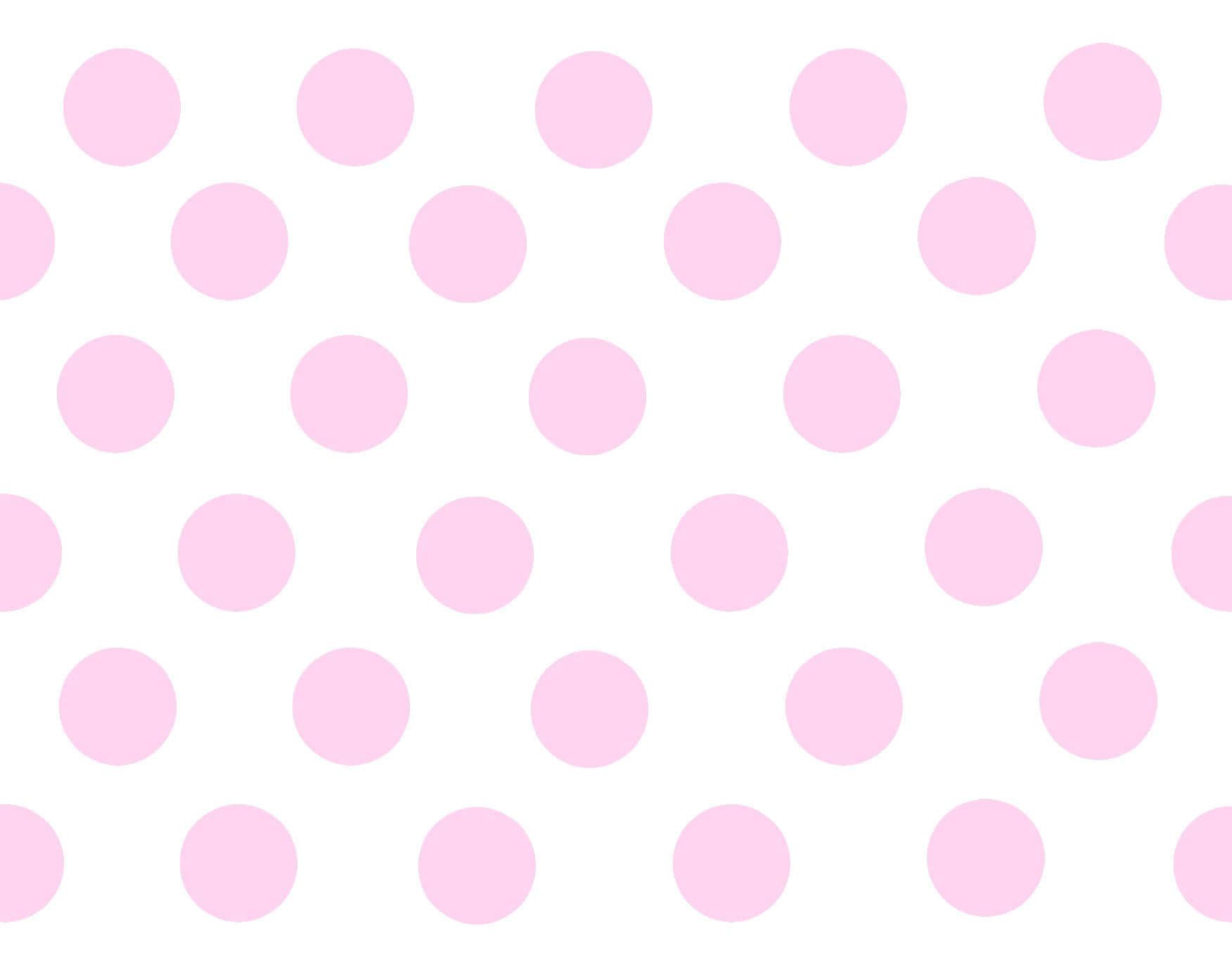 Stylish Pink And White Polka Dot Pattern Wallpaper