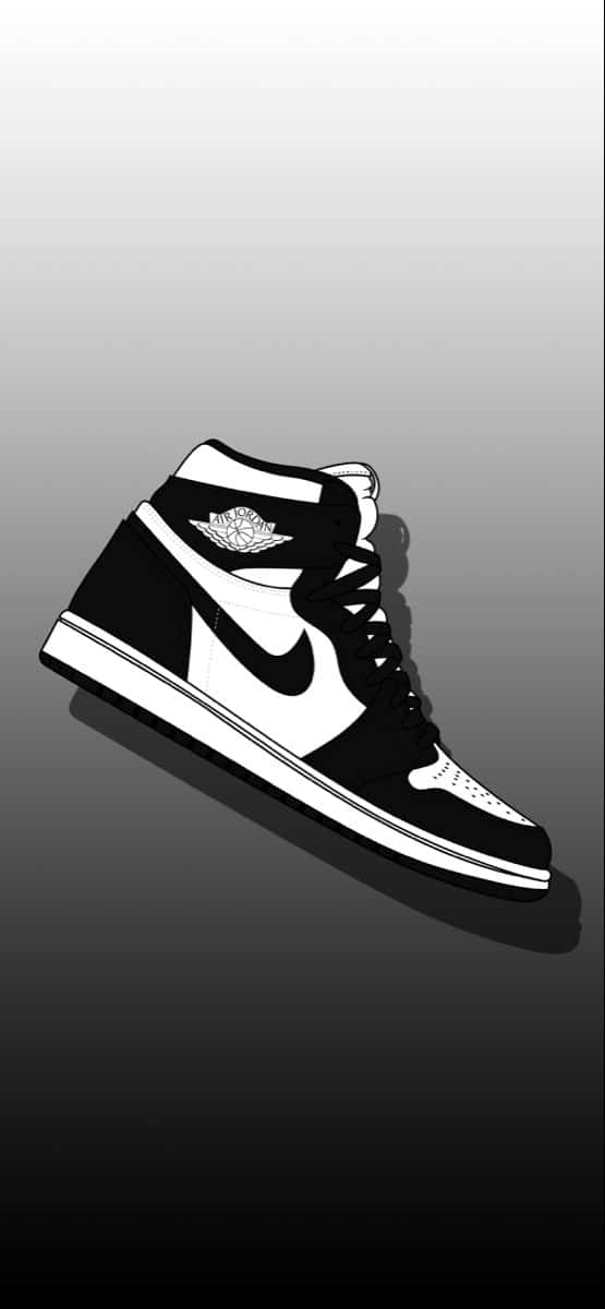 Download free Stylized Black And White Nike Jordan Shoe Wallpaper MrWallpaper