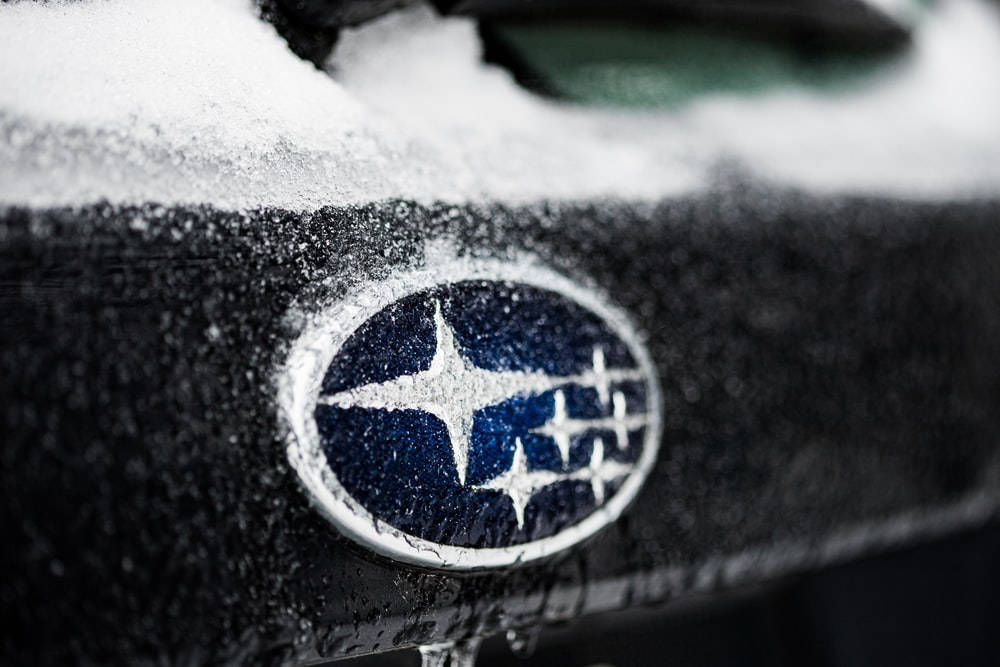 Subaru Logo Frozen In Snow Wallpaper