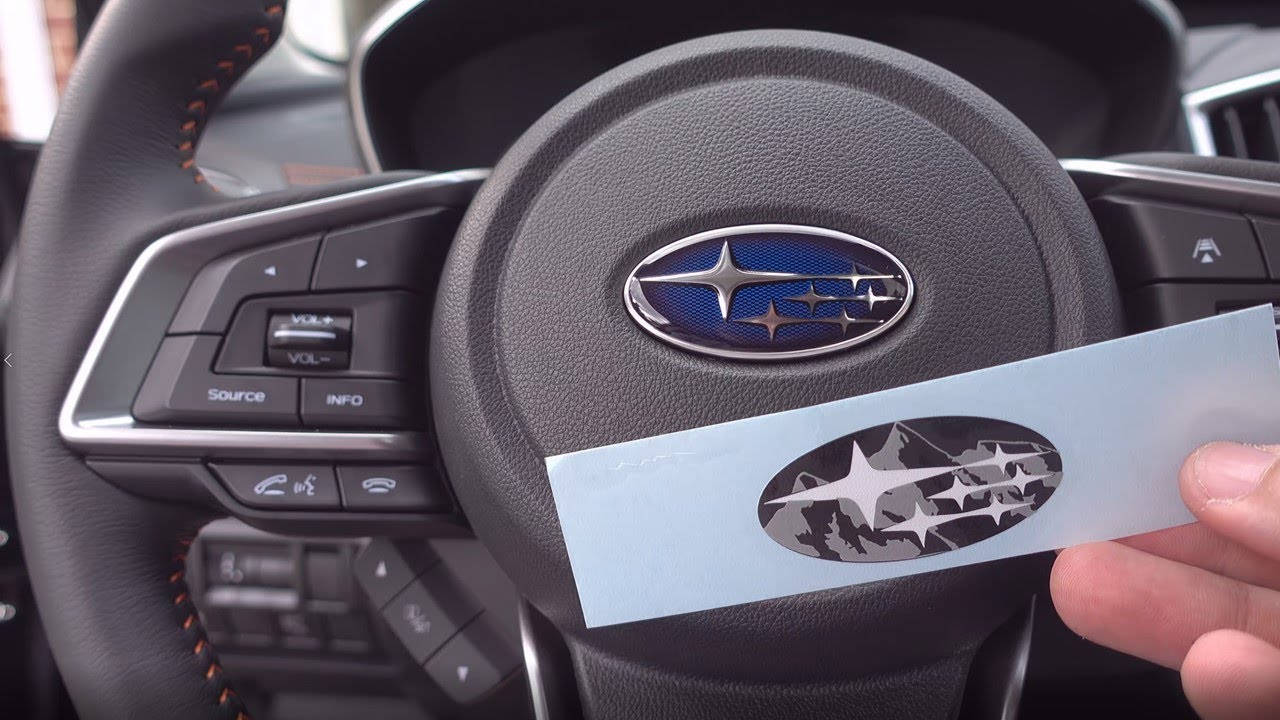 Subaru Logo On Steering Wheel Wallpaper