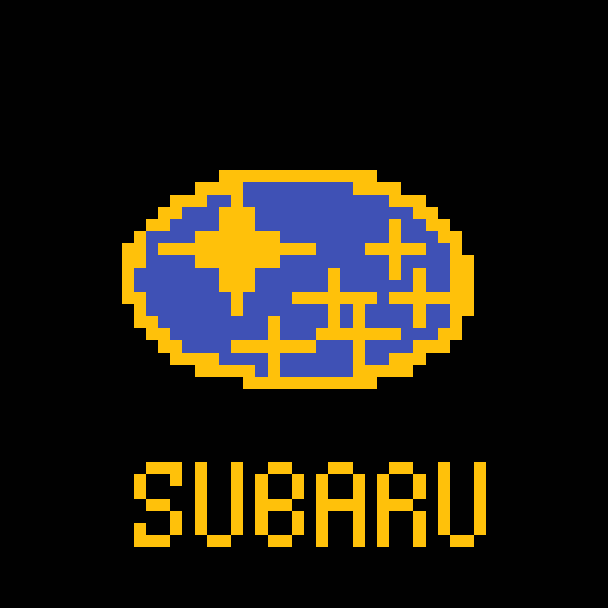 Subaru Logo Pixel Art Wallpaper