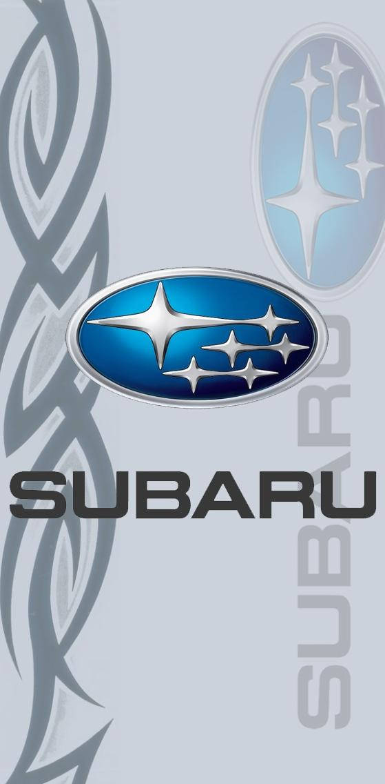 Subaru Logo With Faded Decals Wallpaper